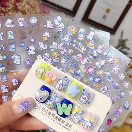 Nail Stickers High Quality Art Adhesive Cute Blue Design DIY Decals Decorations