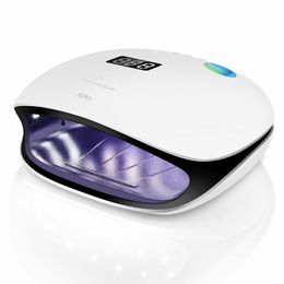 Nail Dryers SUN4 48W UV LED Lamps Nail Dryer Lamp with LCD Display Smart UV Potherapy Nail Art Manicure Tool Ladies Gift 230407