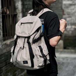 Backpack Oxford Men's 15.6 Inch Laptop Fashion Personalized Waterproof Travel Outdoor Drawstring School Teenage Lightweight Bag