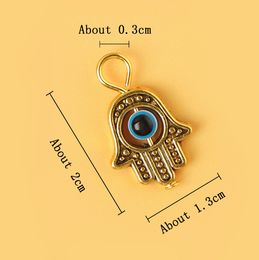 Charms Mic 50Pcs/Lot Hamsa Hand Evil Eye Kabh Good Luck Charms Pendant 17X12Mm Drop Delivery Jewelry Jewelry Findings Compone Dhgarden Dhsvo