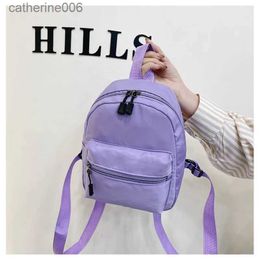 Backpacks Fashion Women Solid Mini Backpack Winter Backpack Teenager Girls Small Preppy Style School Travel Bags Female Mini RucksacksL231108