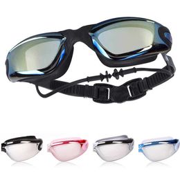 Goggles Professional Swimming Goggles Swim Eyewear with Earplugs Nose Clip Waterproof Silicone HD Adult Men women Swimming Glasses P230408