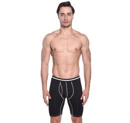 Underpants 4 Pcs/lot Muscle Men Boxer Underwear Plus Size Long Full Cotton Running Panties Open Front For Male