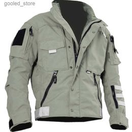 Jaquetas masculinas Tamanho Militar Plus Jaqueta Tática Homens À Prova D 'Água Multifuncional Bolso Casual Bomber Jacket Masculino Outwear Primavera Outono S-3XL Q231109