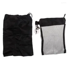 Storage Boxes Y1UB Mesh Drawstring Pouch Durable Nylon Bag Multi Purpose Home Travel Outdoor Activity Stuff Sack Laundry