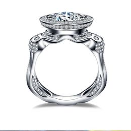 Victoira Wieck Luxury Jewellery 14kt White Gold Filled Unique Desgin Topaz Simulated Diamond Gemstones Wedding Men Finger Ring Size 263s