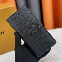 Vertical money clip card holders holder wallet card bag leather black womens long wallets designer wallet Denim wallets case Change purse Large capacity 81499