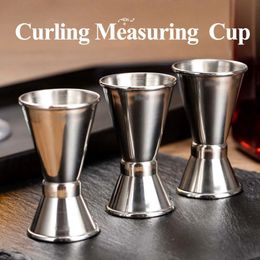 Bar Tools Stainless Steel Cocktail Measuring Cup Cocktail Meter Jigger Double Spirit Metal Measuring Cup Bar Accessories Home Bars 231107