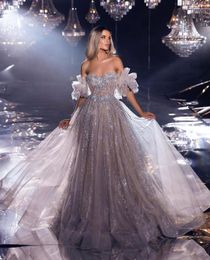 A-line Evening Dresses Cape Sleeves Sweetheart Sparkly Beaded Appliques Sequins 3D Lace Ruffles Floor Length Prom Dress Formal Gown Plus Size Gowns Party Dress