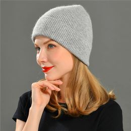 Beanie/Skull Caps Jaxmonoy Knitted Beanie Hat Women Warm Spring Autumn Wool Knitting Caps Fashion Selling Ladies Striped Skullies Hats 231108