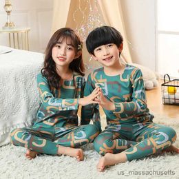 Pyjamas Children Autumn Winter Clothing Sets Boys Girls Fashion New Pyjamas Sets Thermal Underwear Suit Kids Clothes Baby Warm Sleepwear R231108