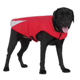 Dog Raincoat,Adjustable Water Proof Pet Clothes, Lightweight Rain Jacket with Reflective Strip,Easy Step in Closure,Dog Outfits Dog Jacket,Red