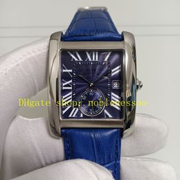 Real Photo Midsize Watches for Mens Women Blue Dial Automatic Steel WSTA0010 35MM Mechanical Men Stainless Steel Ladies leather Strap Watch Wristwatches