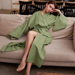 Women's Sleepwear 2023 Autumn Long Sleeve Pyjama Cardigan Cotton El Bathrobe Loose Home Furnishing Women