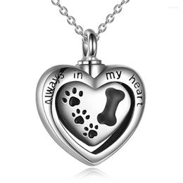 Pendant Necklaces Ashes Necklace-Always In My Heart Urn Pets Cremation Jewellery For Keep Memory Women Men