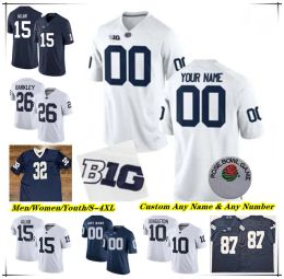 Ncaa College PSU Penn State Nittany Football Jerseys Drew Allar Nicholas Singleton Kaytron Allen KeAndre Lambert-Smith Harrison Wallace III