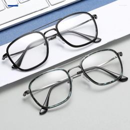 Sunglasses Frames Alloy Glasses Frame Unisex Spectacles Full Rim Eyeglasses Anti Blue Ray Spring Hinges Nearsighted Eye Selling