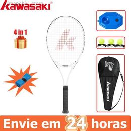 Tennis Rackets Kawasaki 2022 New Carbon Tennis Racket Sing Player Tennis Training Suit 4 in 1 Padel Racket With Protective Bag Cover Q231109