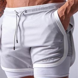 Men's Shorts 2022 Quick Dry Mesh Mens Sports Running Active Training Exercise Jogging 2 IN 1 With Longer Liner 8 Colors235P
