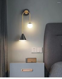 Wall Lamp Bedroom Bedside Hanging Light Luxury Modern Simple Creative Living Room Background Nordic Lighting Fixture