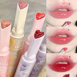 Lip Gloss Water-light Mirror Glaze Glitter Tint Long Lasting Moisturising Love Heart Shape Solid Lipstick Pen Lips Makeup Cosmetic