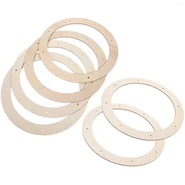 Decorative Flowers 6 Pcs Wreath Frame Round Backdrop Stand Bamboo Decor Wooden Frames Form Tool Rings Wreaths Base