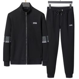 23ssMen Sportswear Set Brand MensLuxury Fashion Letter Tracksuit Sporting Fitness Clothing Two Pieces Hooded Long Sleeve Jacket + Pants Casual Men's Track Suit