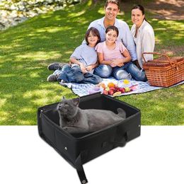 Cat Carriers Portable Leak-proof Cats Little DogsTravel Litter Box With Lid Waterproof Collapsible Sealed Dual Zippers