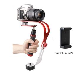 Freeshipping Alloy Aluminum Mini Handheld Digital Camera Stabilizer Video Steadicam Mobile DSLR 5DII Motion DV Steadycam Smartphone C Hqlm