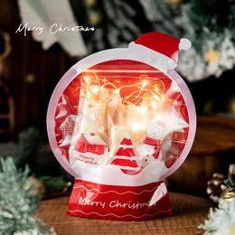 Christmas Toy LBSISI Life 25pcs Ball Shape Christmas Gift Bag For Candy Chocolate Cookie Nougat Biscuit Packing Gift Tree Santa Zipper Bags 231107