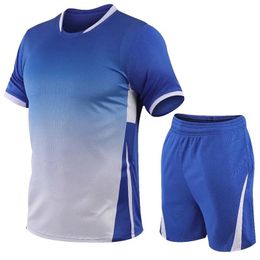 Men's Tracksuits 2 shirtsshorts Men's track and field uniform Gym fitness badminton sportswear Running jogging sportswear Exercise set 230408