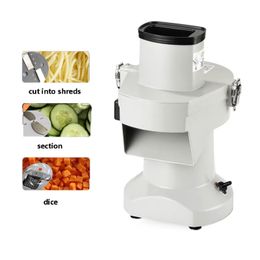 220V Automatic Vegetable Cutter Multi-function Small Commercial Potato Radish Dicing Shredding Machine Electric Slicer