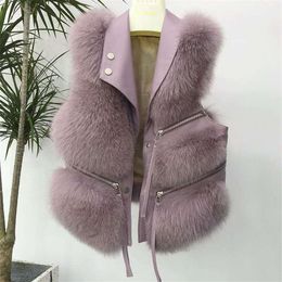 Women's Fur & Faux 2023 Vest Women Autumn Winter Fashion Medium Long Artifical Sleeveless Vests Woman Warm Female Ladies Plus Size Coats