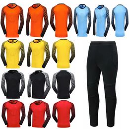 Other Sporting Goods men long sleeve black goalkeeper soccer jersey set adult goalkeepers yellow football uniform long pants DIY name number 231107