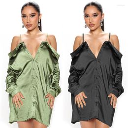 Women's Blouses Blouse Shirt Women Black Satin Long Sleeve Slash Neck Slim Fit Francais Tops Korean Streetwear Blusas Mujer De Moda