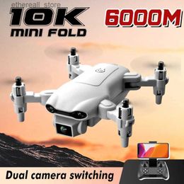 Drones V9 RC Mini Drone 10k Dual Camera HD Wide Angle 1080P WIFI FPV Aerial Photography Helicopter Foldable Quadcopter Drone Toy 6KM Q231108