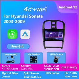 8Core Video Car Radio Android 12 For Hyundai SONATA 2003-2009 2din Multimedia Carplay gps