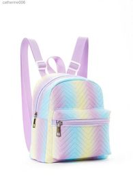 Backpacks Girls Cute Pink Heart Printing PU Adjustable Children's Backpack Children's School Bag Suitable for Outdoor Travel SchoolL231108