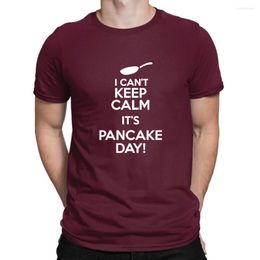 Men's T Shirts High Quality Men Oversized T-Shirt O Neck Cotton Short Sleeve Tee Shirt Hipster Can't Keep Calm It's Pancake Day Humor Gift