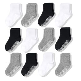 Kids Socks Boys and Girls 12 Pair Cotton Non slip Socks for born Infants 1-3 Years Non slip Sole Floor Unisex Baby Carrying 230408