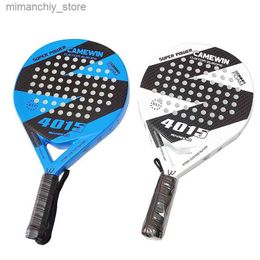 Tennis Rackets 2021 New 1pc Padel Tennis Racket Carbon Fibre Grit Face Eva Mory Foam Core Padd Outdoor Sport Professional Adult Play Game Q231109