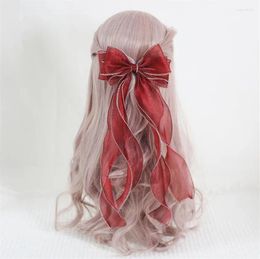 Party Supplies Lolita Big Bow Hairpins Women Elegant Hair Clips Barrettes Bowknot Hairpin Accessories Girls D1120