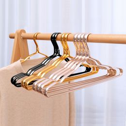 Hangers Racks Aluminium alloy hanger 10 piece coat hanger non slip seamless metal drying hanger wardrobe Organiser clothing storage rack 230408