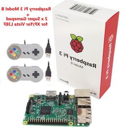 Freeshipping Original Raspberry pi / pi3 with Wifi & Bluetoothal Element14 Rasp berry Pi3 Model B 2 x Rasp berry PI USB Gamepad Ucmsx