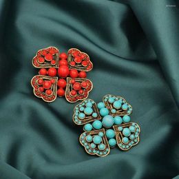 Brooches Vintage Bohemian Style Enamel Cross Pins For Women Retro Elegant Exquisite Suit Office Badges Lady Fashion Accessories