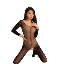 Sexy Transparent Open Crotch Mesh Bodystocking Role Play Adult Games Porno Crotchless Bodysuit Women Erotic Lingerie Jumpsuit