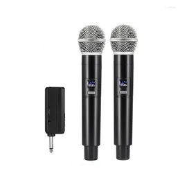 Microphones Wireless Microphone 2.4G Handheld 6.35mm 1 In 2 Professional Conference Performance Karaoke Mic