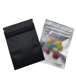 100pcs/lot 75X10cm Matte Black / Clear Front Zipper Bags Resealable Zip Lock Aluminum Foil Plastic Bag Food Grocery Packing Mylar Foil Wbqh