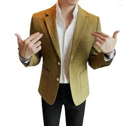 Men's Suits Fashion Trend Men Business Casual Jacquard Suit Jacket Slim Fit Coats 2023 Wedding Banquet Dress Blazers Tops