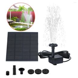 Garden Decorations 5.0W Solar Fountain Water Pump Panel Powered Pool Pond Sprinkler Sprayer With 6 Nozzles